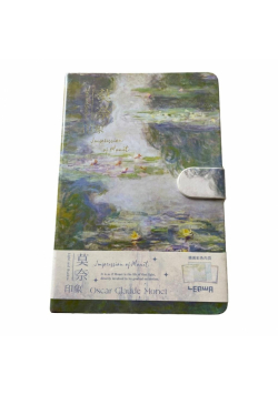 Notes z zapięciem B6/128K Monet lilie wodne