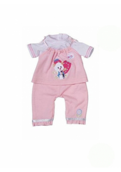 Ubranko dla lalki my little Baby born Romper Collection biało-różowe
