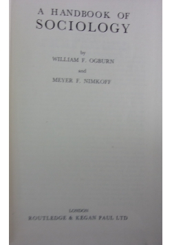 A handbook of sociology