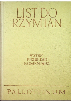 List do Rzymian: wstęp, przekład, komentarz