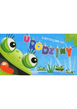 Zaproszenia urodzinowe Żaba 5 sztuk