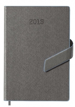 Kalendarz 2019 książkowy A5 szary mag. EASY