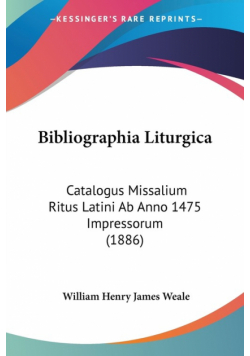 Bibliographia Liturgica