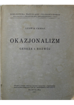 Okazjonalizm geneza i rozwój 1937 r.
