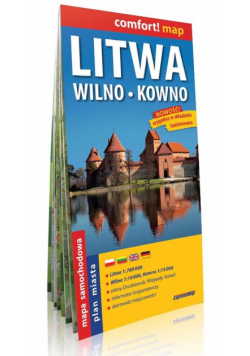 Litwa Wilno Kowno mapa samochodowa 1:700 000