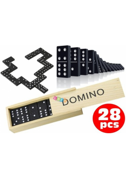 Domino w drewnianym pudełku 28 części