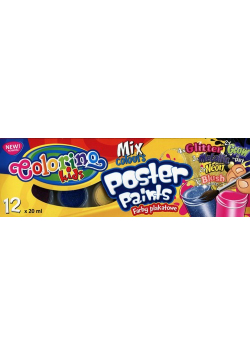 Farby plakatowe Colorino 20 ml 12 kolorów mix