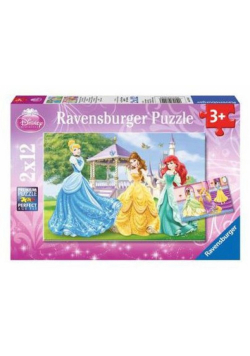 Puzzle Disney Księżniczki w ogrodzie 2X12