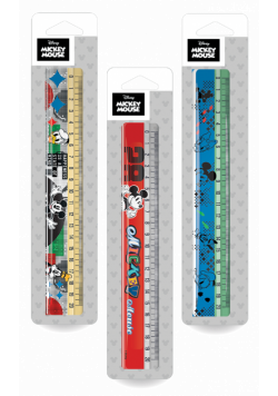 Linijka 20 cm mix 3 wzorów Disney fashion Mickey Mouse mix
