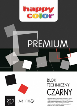 Blok techniczny Premium czarny A3 10 arkuszy 10 sztuk