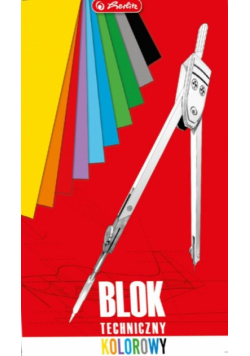 Blok techniczny kolorowy A4 10 kartek 10 sztuk