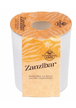 Świeczka sojowa Powąchaj mnie Zanzibar biała