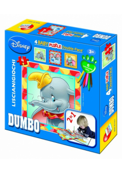Puzzle dwustronne Dumbo 4 obrazki