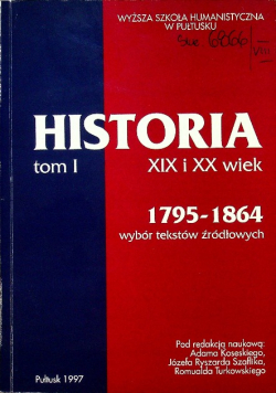 Historia XIX i XX wiek Tom I 1795 1864