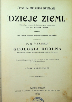 Dzieje ziemi Tom  I 1906 r.