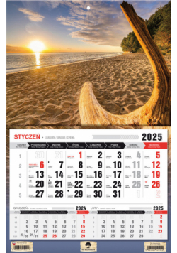 Kalendarz 2025 jednodzielny Plaża KTJ1-V.33
