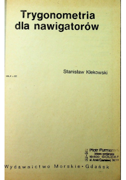 Trygonometria dla nawigatorów