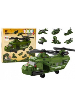 Klocki konstrukcyjne Helikopter Wojskowy 1000el