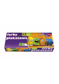 Farba plakatowa EKO 20 ml. 12 intensywnych kolorów