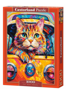 Puzzle 1000 Cat Bus Travel CASTOR