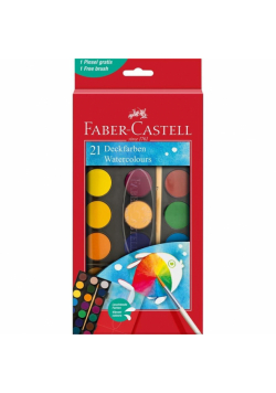 Farby szkolne 21 kol. 30 mm FABER CASTELL
