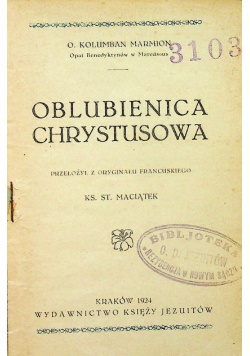 Oblubienica Chrystusowa 1924 r.