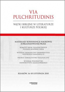 Via Pulchritudinis, wątki biblijne w literaturze i kulturze polskiej