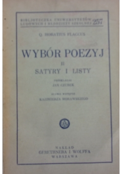 Wybór poezyj II. Satyry i Listy, 1933r.