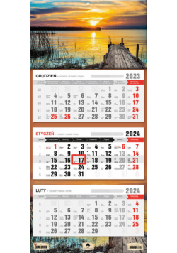 Kalendarz 2024 trójdzielny Mazury KT-1 v42