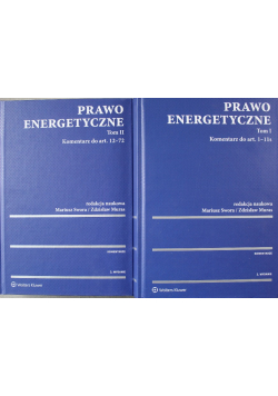 Prawo energetyczne Komentarz Tom I i II