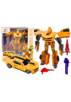Robot auto 2w1 Transformacja sportowy żółty
