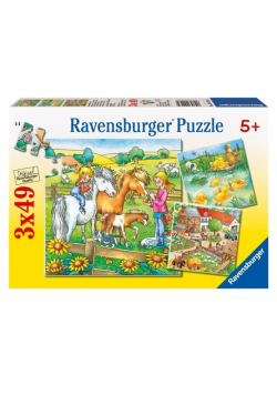 Puzzle Zwierzęta na farmie 3x49