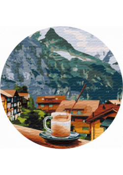 Malowanie po numerach owalne Cappuccino