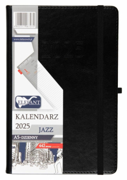 Kalendarz 2025 Jazz A5 dzienny czarny