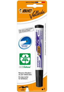 BIC Velleda Ecolutions 1701 Marker suchościeralny czarny Blister 1szt