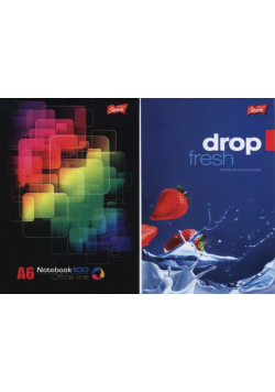 Notatnik A6 w kratkę 100 kartek 10 sztuk mix