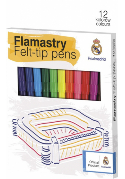 Flamastry 12 kolorów Real Madryt