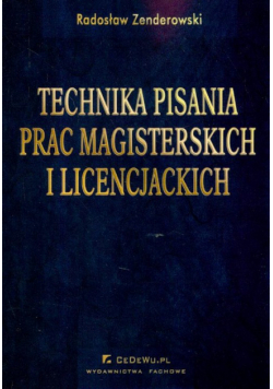 Technika pisania prac magisterskich i licencjackich