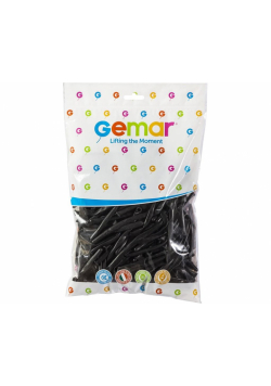 Balony Rurki włoskie czarne 100szt