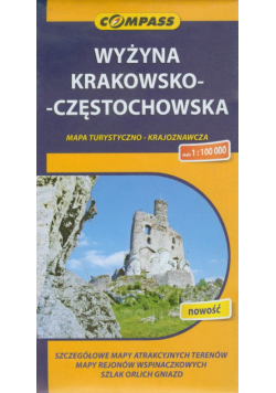 Wyżyna Krakowsko Częstochowska mapa turystyczno-krajoznawcza 1:100 000