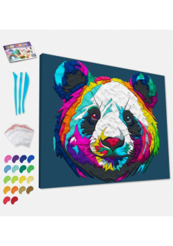 Obraz do wyklejania plasteliną - Panda