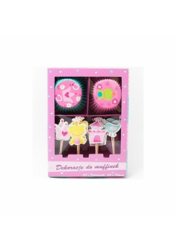 Dekoracje do Muffinek Księżniczka 24 sztuki