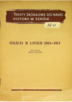 Galicja w latach 1864 do 1914 Nr 43