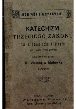 Katechizm Trzeciego Zakonu Św Franciszka z Assyżu 1926 r.