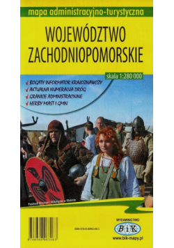 Województwo zachodniopomorskie mapa administracyjno-turystyczna 1:280 000, BiK