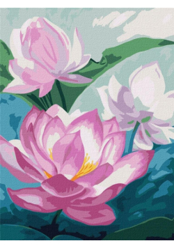 Malowanie po numerach - Światło na stawie 30x40cm