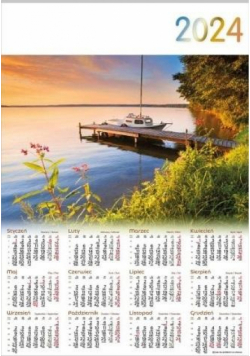 Kalendarz 2024 jednoplanszowy Łódka (10szt)