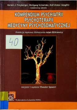 Kompendium psychiatrii  psychoterapii medycyny psychosomatycznej