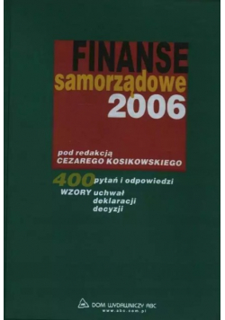 Finanse samorządowe 2008