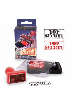 Zestaw stempel tusz dwukolorowy "Top Secret"